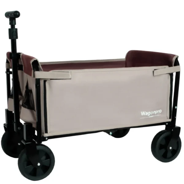 All-in-One Convertible Folding Camping Wagon Cart: Bench Seat, Storage Compartment